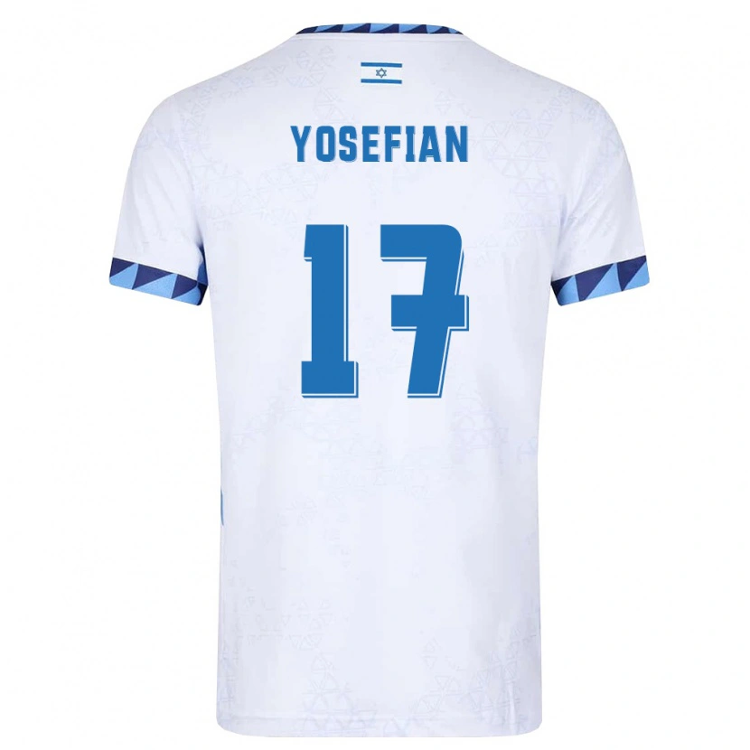 Danxen Mujer Camiseta Israel Harel Yosefian #17 Blanco Azul Claro 1ª Equipación 26-28 La Camisa México