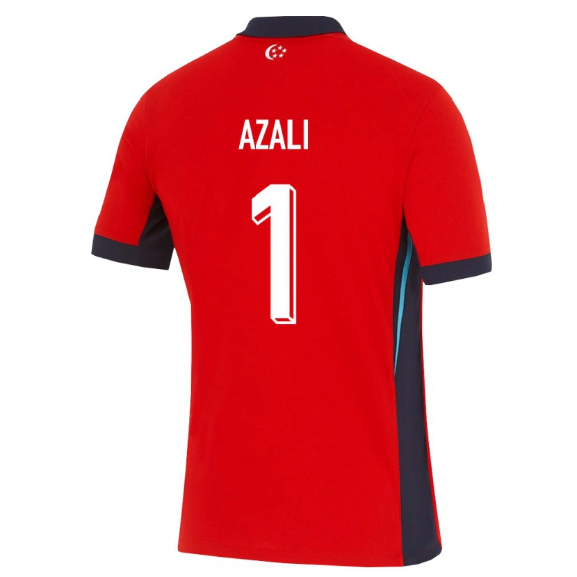 Danxen Mujer Camiseta Singapur Azakhir Azali #1 Rojo Blanco Negro 1ª Equipación 26-28 La Camisa México