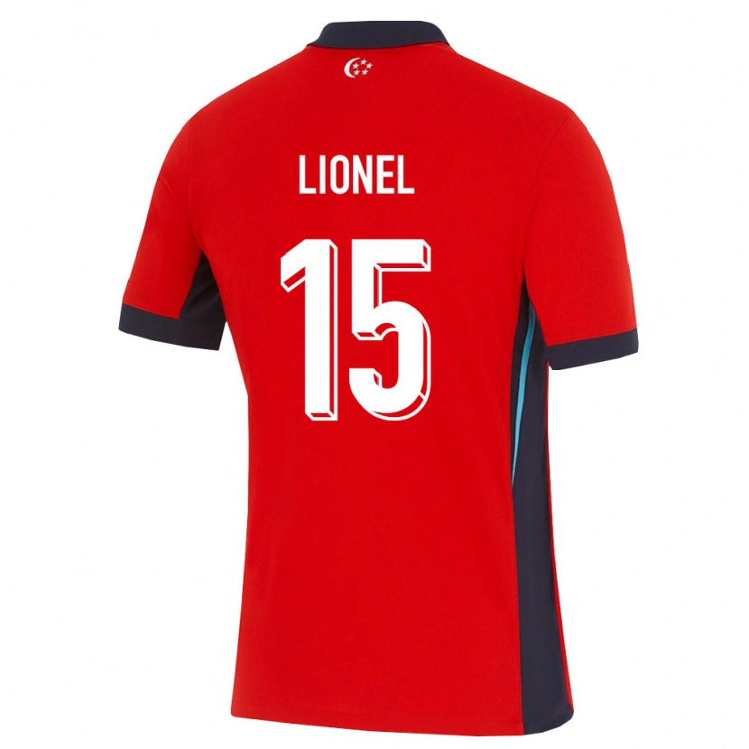 Danxen Mujer Camiseta Singapur Lionel Tan #15 Rojo Blanco Negro 1ª Equipación 26-28 La Camisa México
