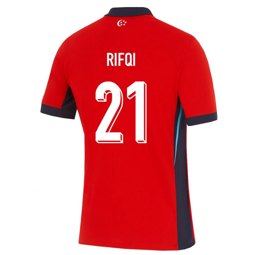 Danxen Mujer Camiseta Singapur Izzan Rifqi #21 Rojo Blanco Negro 1ª Equipación 26-28 La Camisa México