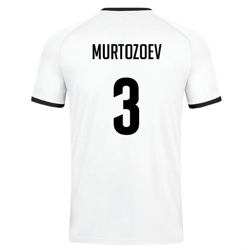 Danxen Mujer Camiseta Uzbekistán Dilshod Murtozoev #3 Blanco Verde Oscuro 2ª Equipación 26-28 La Camisa México