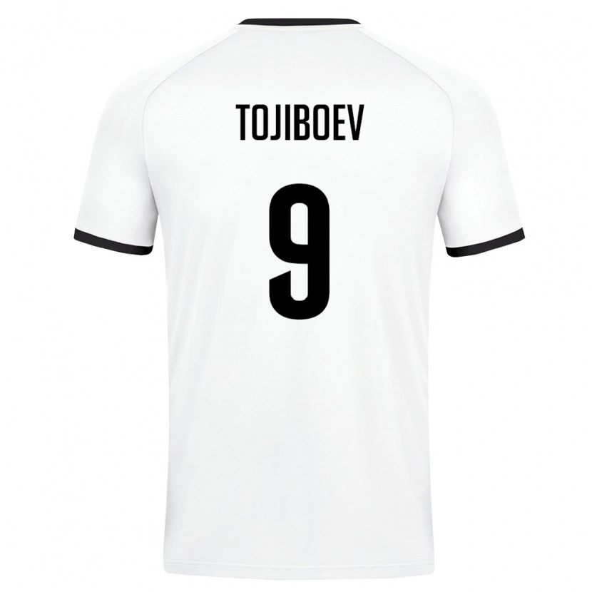 Danxen Mujer Camiseta Uzbekistán Diyorbek Tojiboev #9 Blanco Verde Oscuro 2ª Equipación 26-28 La Camisa México
