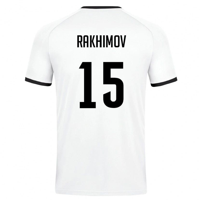 Danxen Mujer Camiseta Uzbekistán Sarvar Rakhimov #15 Blanco Verde Oscuro 2ª Equipación 26-28 La Camisa México