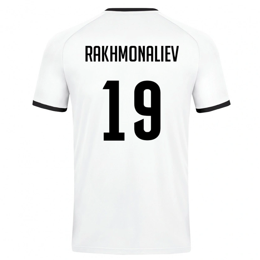 Danxen Mujer Camiseta Uzbekistán Umarali Rakhmonaliev #19 Blanco Verde Oscuro 2ª Equipación 26-28 La Camisa México