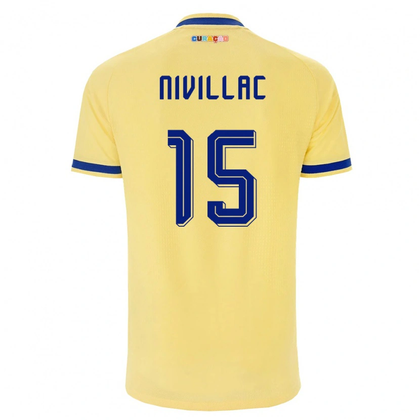 Danxen Mujer Camiseta Curazao Rayen Nivillac #15 Amarillo Marino Rosa 2ª Equipación 26-28 La Camisa México