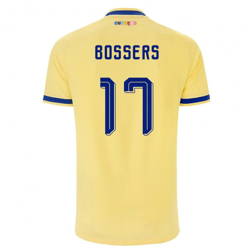 Danxen Mujer Camiseta Curazao Milo Bossers #17 Amarillo Marino Rosa 2ª Equipación 26-28 La Camisa México