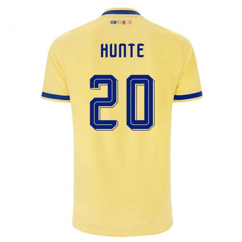 Danxen Mujer Camiseta Curazao Jerayno Hunte #20 Amarillo Marino Rosa 2ª Equipación 26-28 La Camisa México