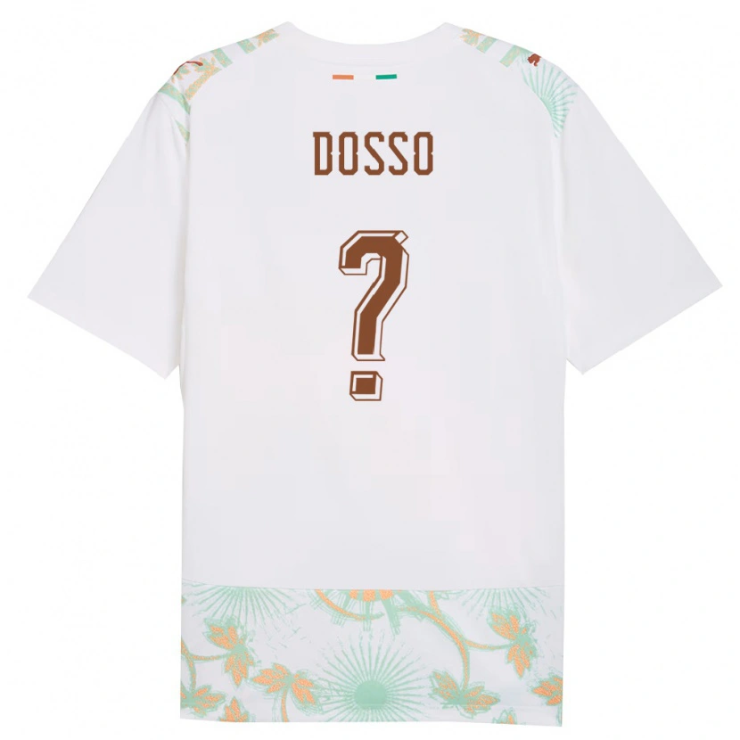 Danxen Mujer Camiseta Costa De Marfil Aboubaka Dosso #0 Blanco Naranja Verde 2ª Equipación 26-28 La Camisa México