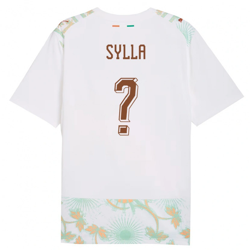 Danxen Mujer Camiseta Costa De Marfil Abakar Sylla #0 Blanco Naranja Verde 2ª Equipación 26-28 La Camisa México