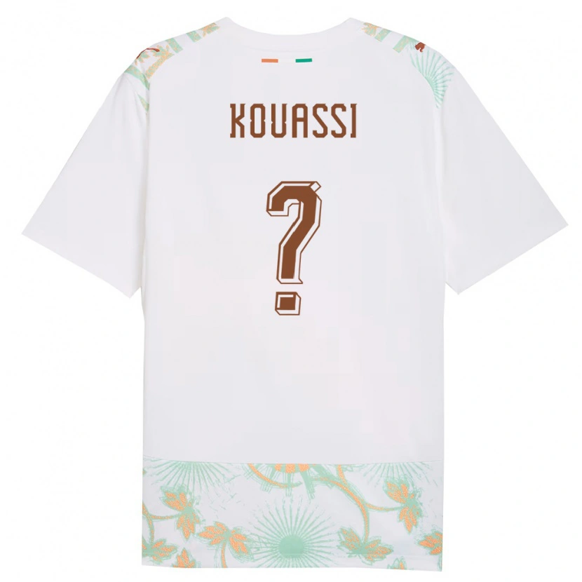 Danxen Mujer Camiseta Costa De Marfil Christ-Owen Kouassi #0 Blanco Naranja Verde 2ª Equipación 26-28 La Camisa México
