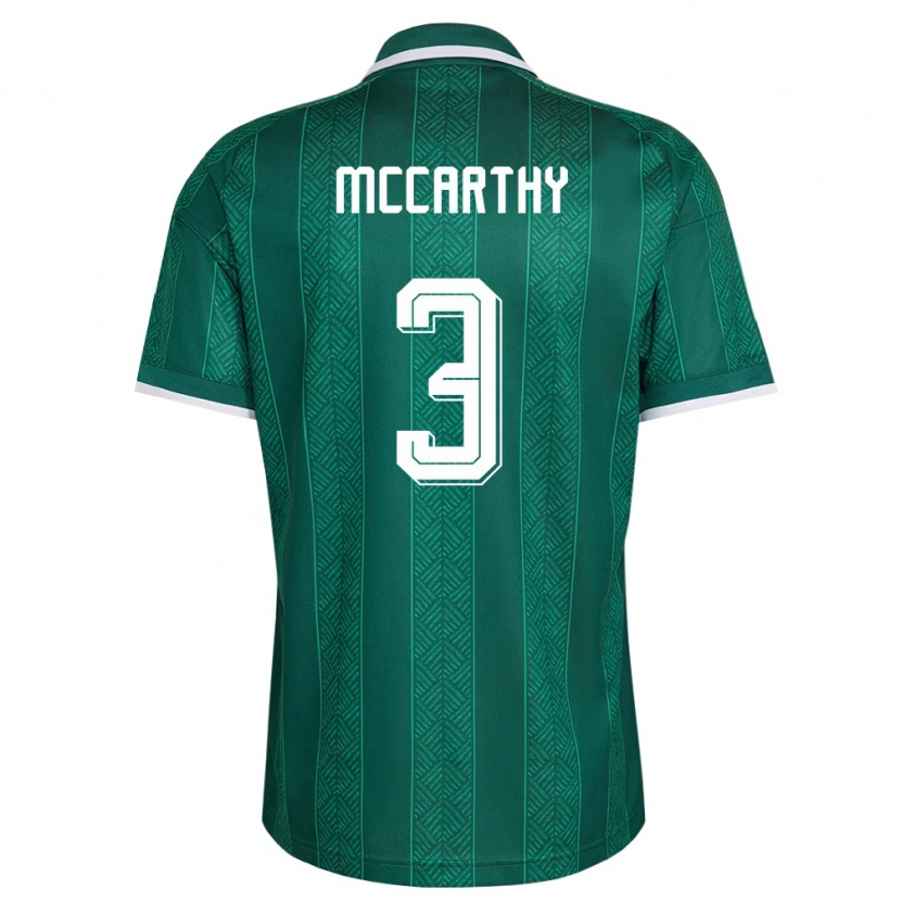 Danxen Mujer Camiseta Sudáfrica Aden Mccarthy #3 Verde Blanco Oro 2ª Equipación 26-28 La Camisa México