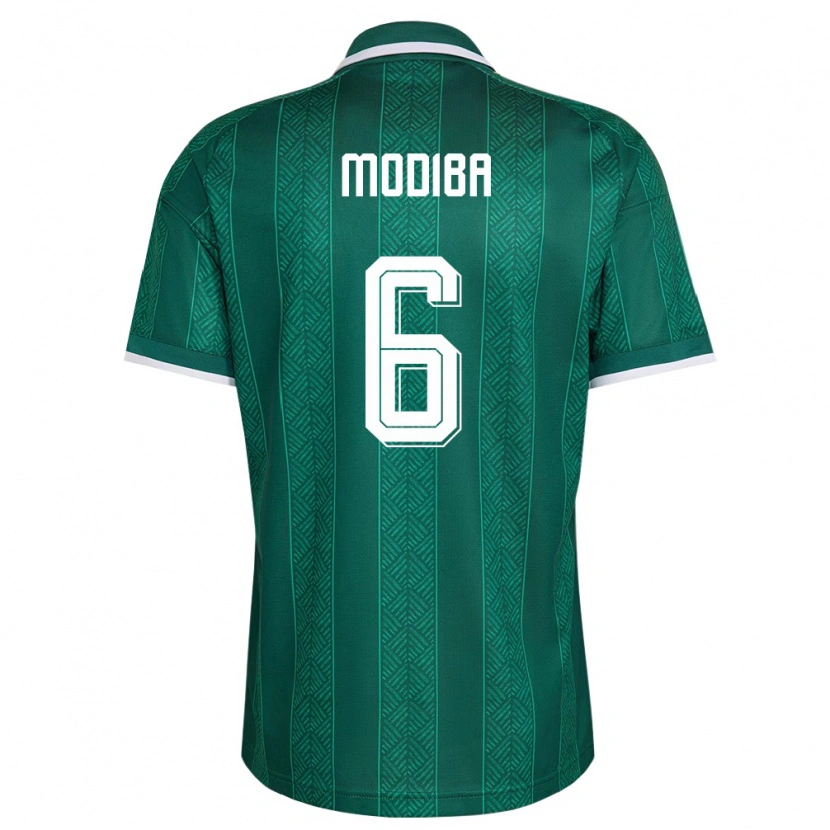 Danxen Mujer Camiseta Sudáfrica Aubrey Modiba #6 Verde Blanco Oro 2ª Equipación 26-28 La Camisa México