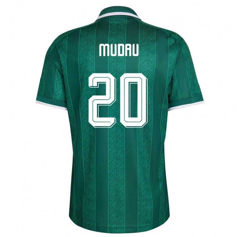 Danxen Mujer Camiseta Sudáfrica Khuliso Mudau #20 Verde Blanco Oro 2ª Equipación 26-28 La Camisa México