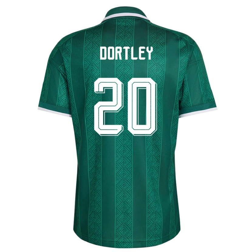 Danxen Mujer Camiseta Sudáfrica Rushwin Dortley #20 Verde Blanco Oro 2ª Equipación 26-28 La Camisa México