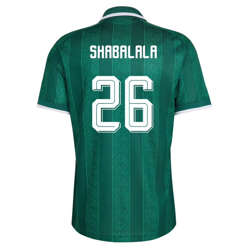 Danxen Mujer Camiseta Sudáfrica Mduduzi Shabalala #26 Verde Blanco Oro 2ª Equipación 26-28 La Camisa México