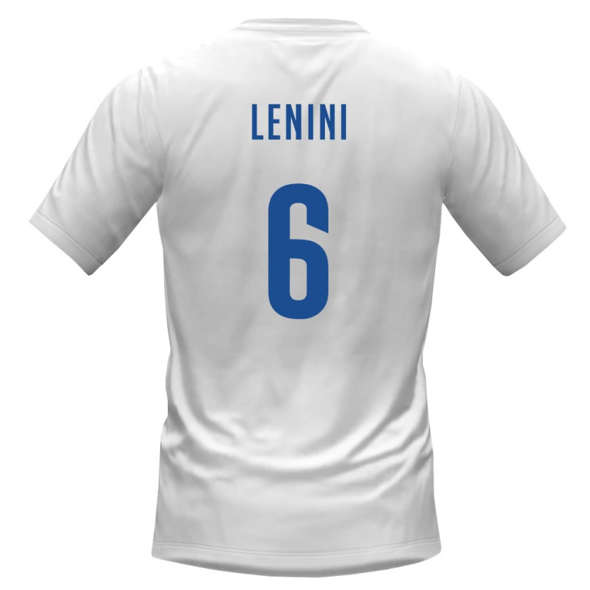 Danxen Mujer Camiseta Cabo Verde Kevin Lenini #6 Blanco Borgoña 2ª Equipación 26-28 La Camisa México