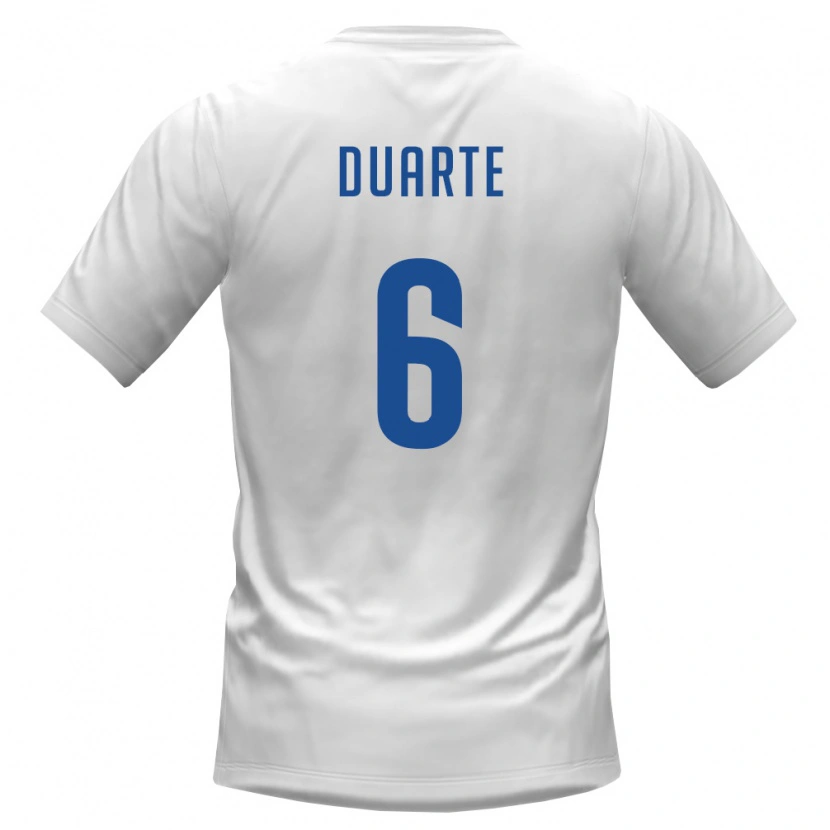 Danxen Mujer Camiseta Cabo Verde Laros Duarte #6 Blanco Borgoña 2ª Equipación 26-28 La Camisa México