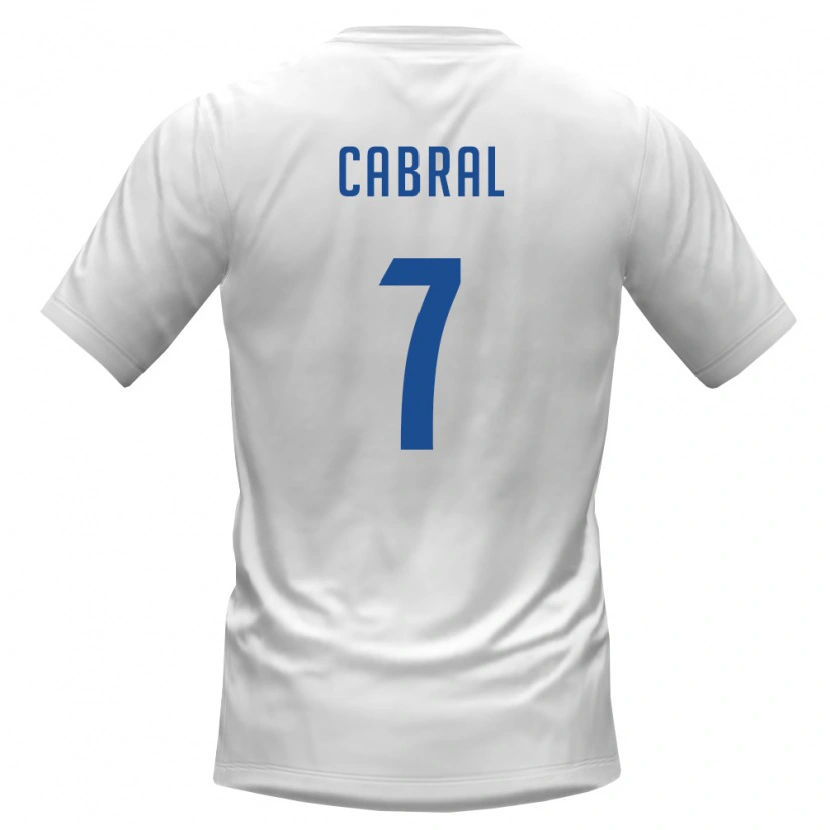 Danxen Mujer Camiseta Cabo Verde Jovane Cabral #7 Blanco Borgoña 2ª Equipación 26-28 La Camisa México