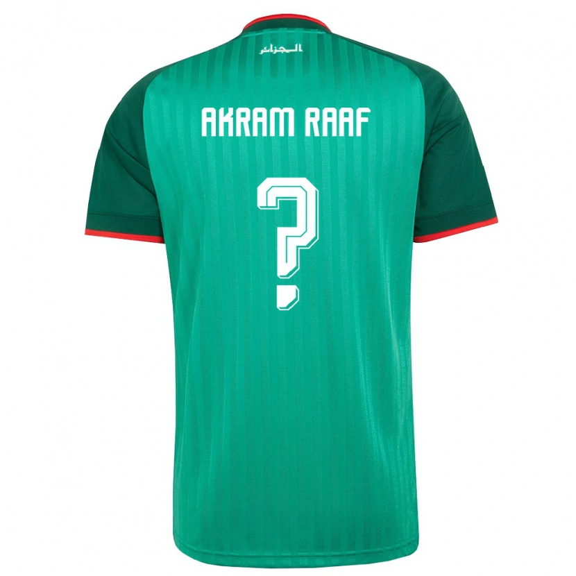 Danxen Mujer Camiseta Argelia Mohand Akram Raaf #0 Verde Rojo Blanco 2ª Equipación 26-28 La Camisa México