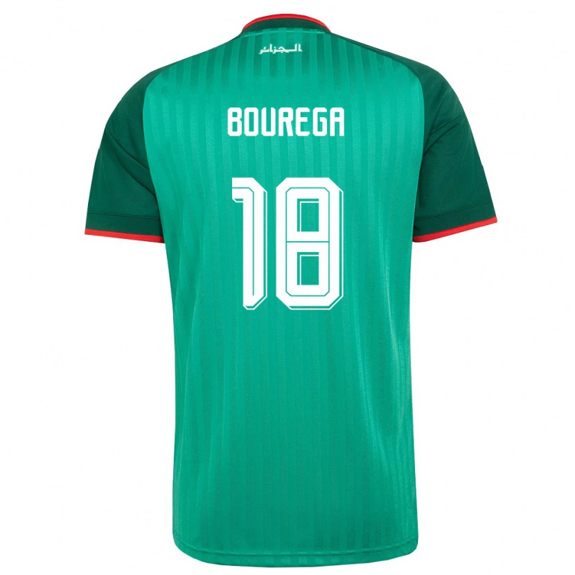 Danxen Mujer Camiseta Argelia Ilyas Bourega #18 Verde Rojo Blanco 2ª Equipación 26-28 La Camisa México