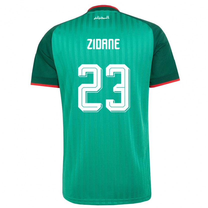 Danxen Mujer Camiseta Argelia Luca Zidane #23 Verde Rojo Blanco 2ª Equipación 26-28 La Camisa México