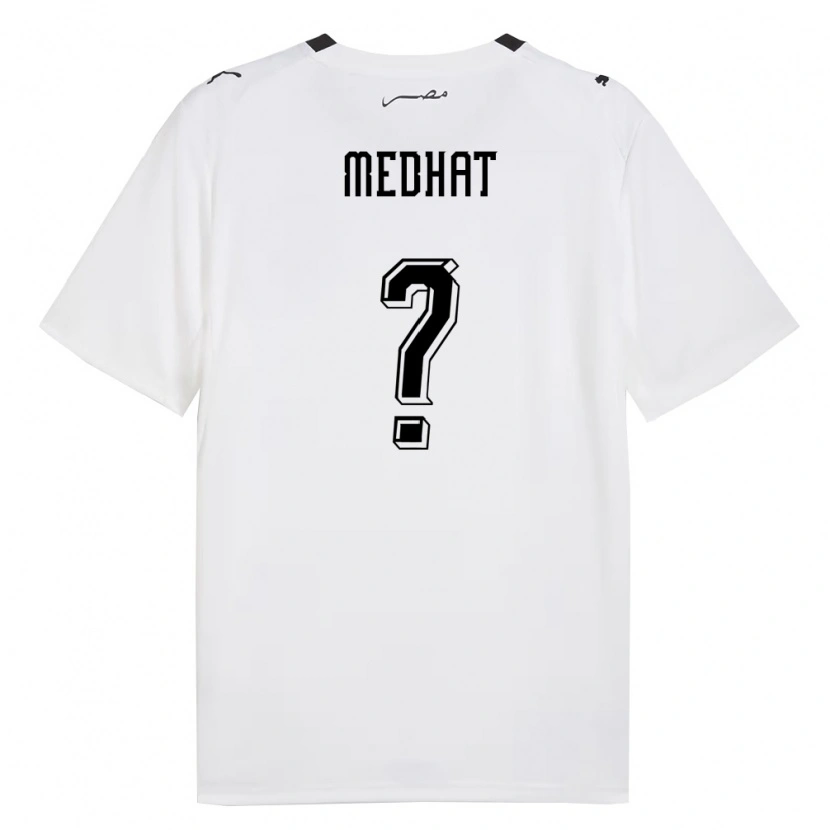 Danxen Mujer Camiseta Egipto Eyad Medhat #0 Blanco Gris Negro 2ª Equipación 26-28 La Camisa México