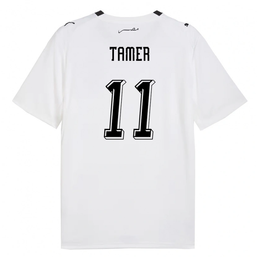 Danxen Mujer Camiseta Egipto Daniel Tamer #11 Blanco Gris Negro 2ª Equipación 26-28 La Camisa México