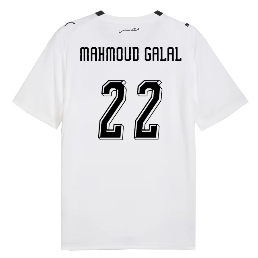 Danxen Mujer Camiseta Egipto Baraa Mahmoud Galal #22 Blanco Gris Negro 2ª Equipación 26-28 La Camisa México
