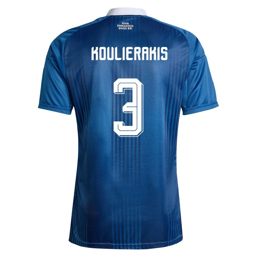 Danxen Mujer Camiseta Grecia Konstantinos Koulierakis #3 Marino Azul Blanco 2ª Equipación 26-28 La Camisa México
