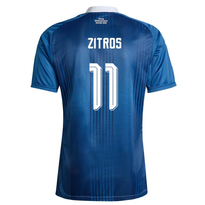 Danxen Mujer Camiseta Grecia Menelaos Zitros #11 Marino Azul Blanco 2ª Equipación 26-28 La Camisa México