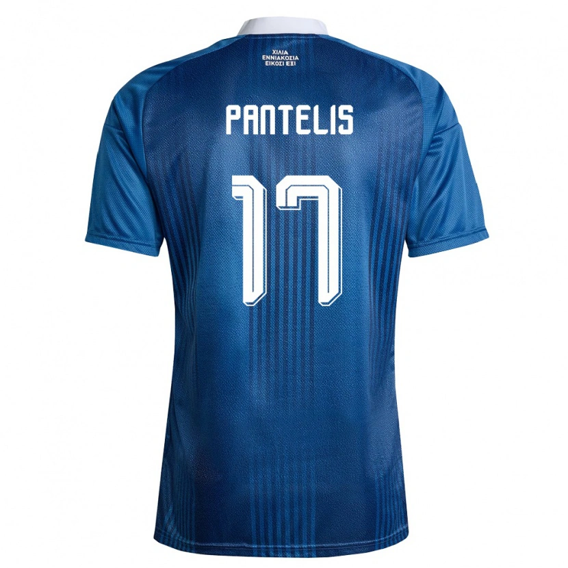 Danxen Mujer Camiseta Grecia Pantelis Hatzidiakos #17 Marino Azul Blanco 2ª Equipación 26-28 La Camisa México