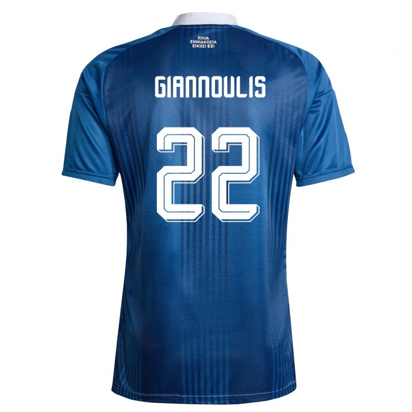 Danxen Mujer Camiseta Grecia Dimitrios Giannoulis #22 Marino Azul Blanco 2ª Equipación 26-28 La Camisa México