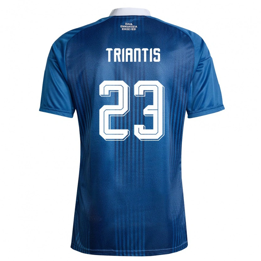 Danxen Mujer Camiseta Grecia Nectarios Triantis #23 Marino Azul Blanco 2ª Equipación 26-28 La Camisa México