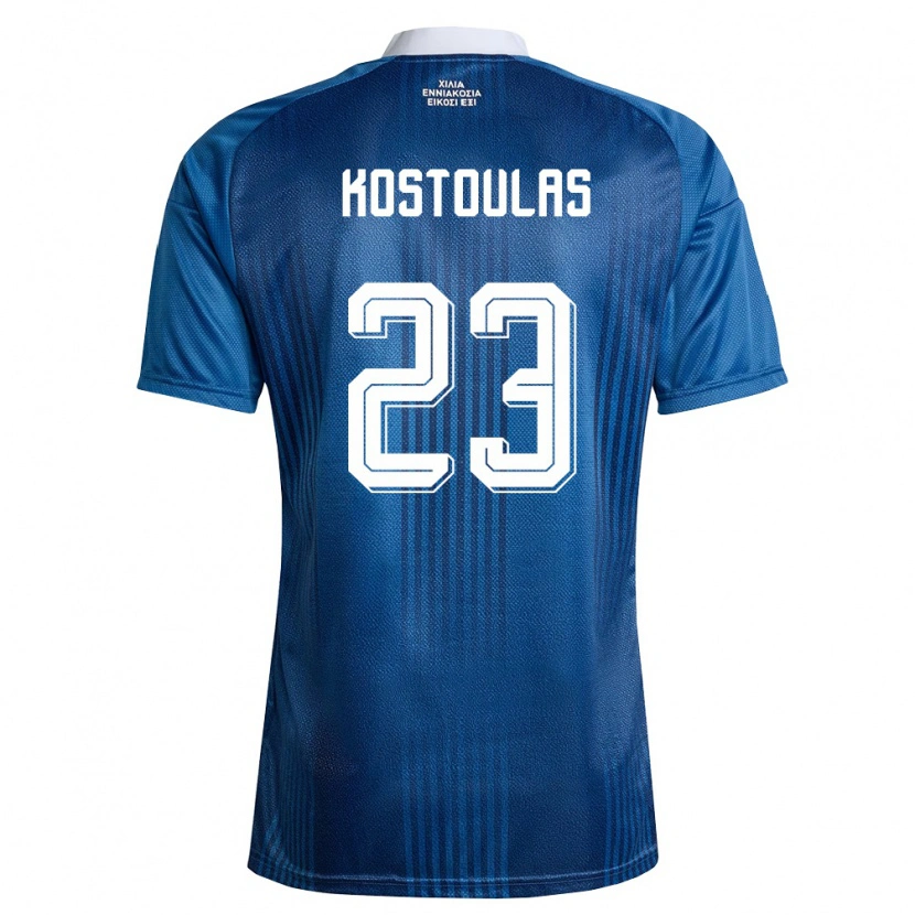 Danxen Mujer Camiseta Grecia Konstantinos Kostoulas #23 Marino Azul Blanco 2ª Equipación 26-28 La Camisa México