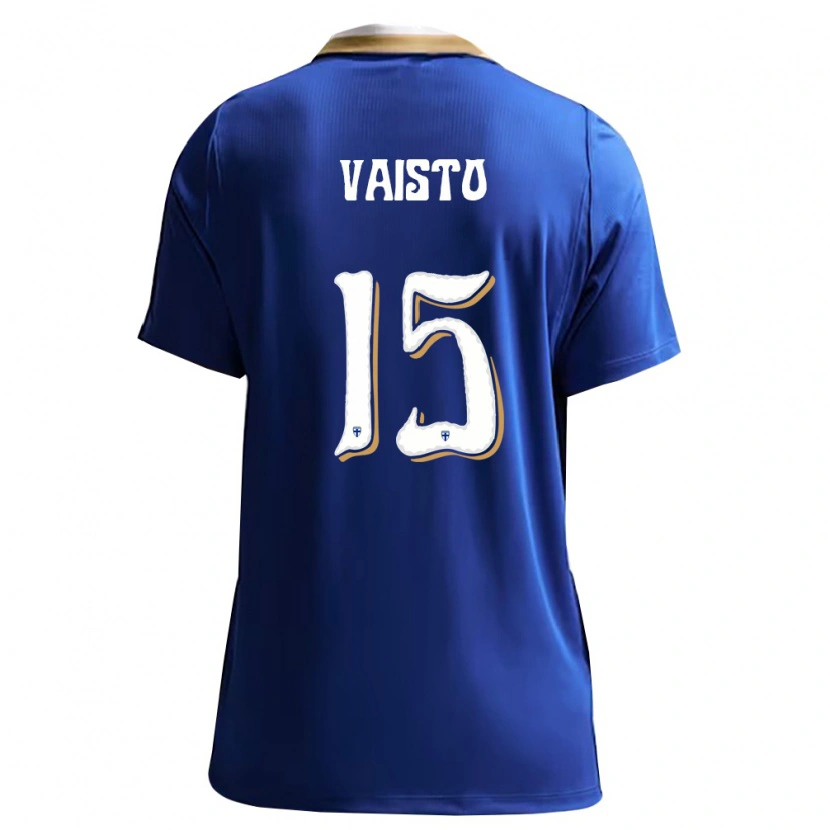 Danxen Mujer Camiseta Finlandia Oskari Väistö #15 Azul Blanco 2ª Equipación 26-28 La Camisa México