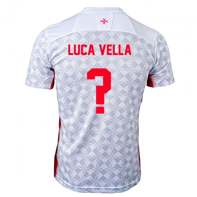Danxen Mujer Camiseta Malta Luca Vella #0 Gris Blanco Rojo 2ª Equipación 26-28 La Camisa México