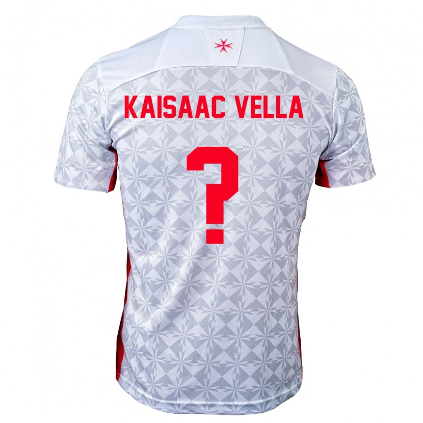 Danxen Mujer Camiseta Malta Kaisaac Vella #0 Gris Blanco Rojo 2ª Equipación 26-28 La Camisa México