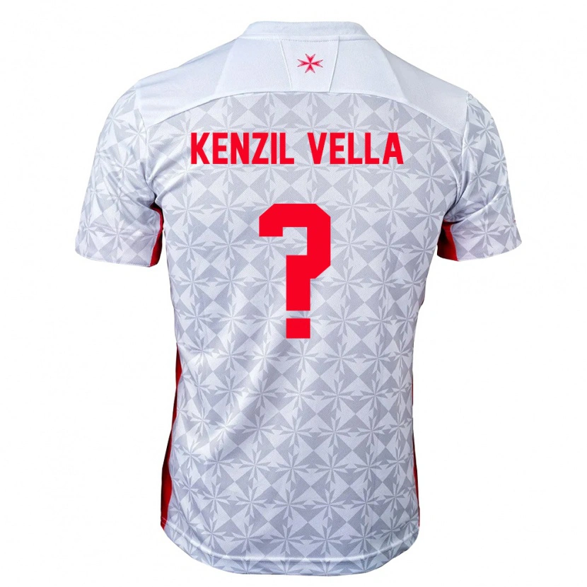 Danxen Mujer Camiseta Malta Kenzil Vella #0 Gris Blanco Rojo 2ª Equipación 26-28 La Camisa México