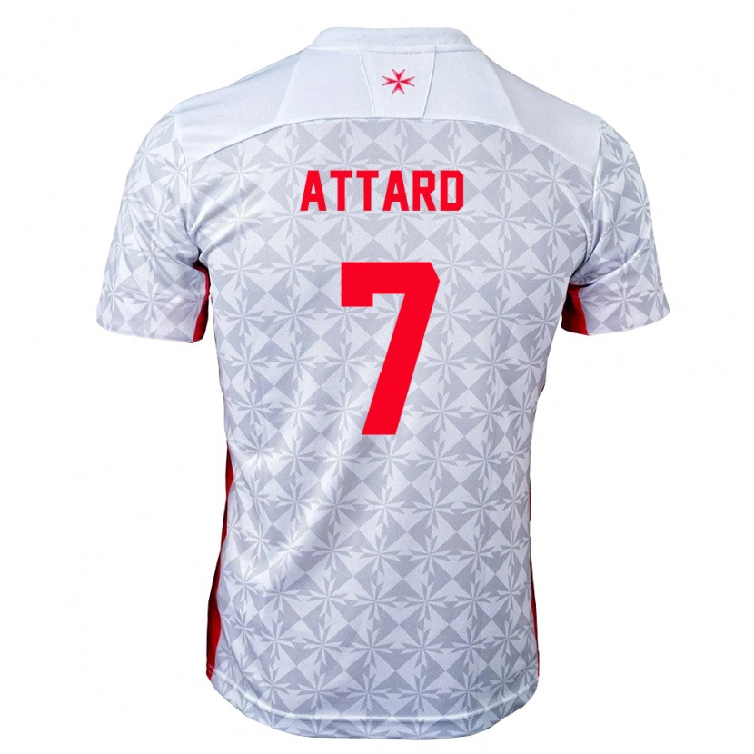 Danxen Mujer Camiseta Malta Shaisen Attard #7 Gris Blanco Rojo 2ª Equipación 26-28 La Camisa México