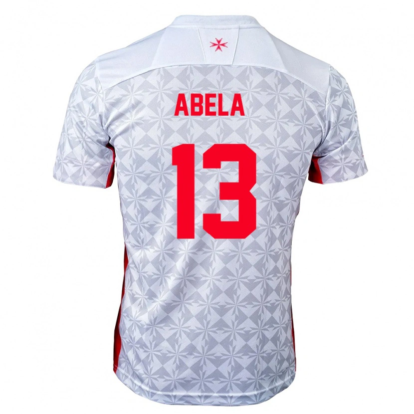 Danxen Mujer Camiseta Malta Deacon Abela #13 Gris Blanco Rojo 2ª Equipación 26-28 La Camisa México