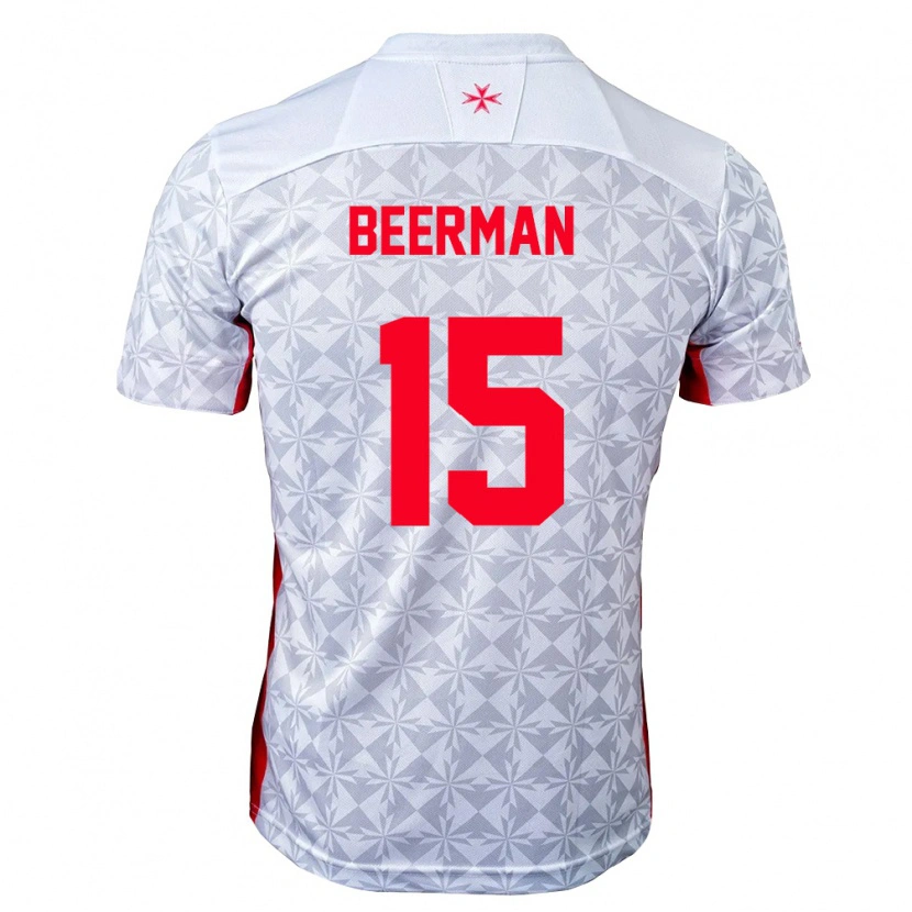 Danxen Mujer Camiseta Malta Myles Beerman #15 Gris Blanco Rojo 2ª Equipación 26-28 La Camisa México