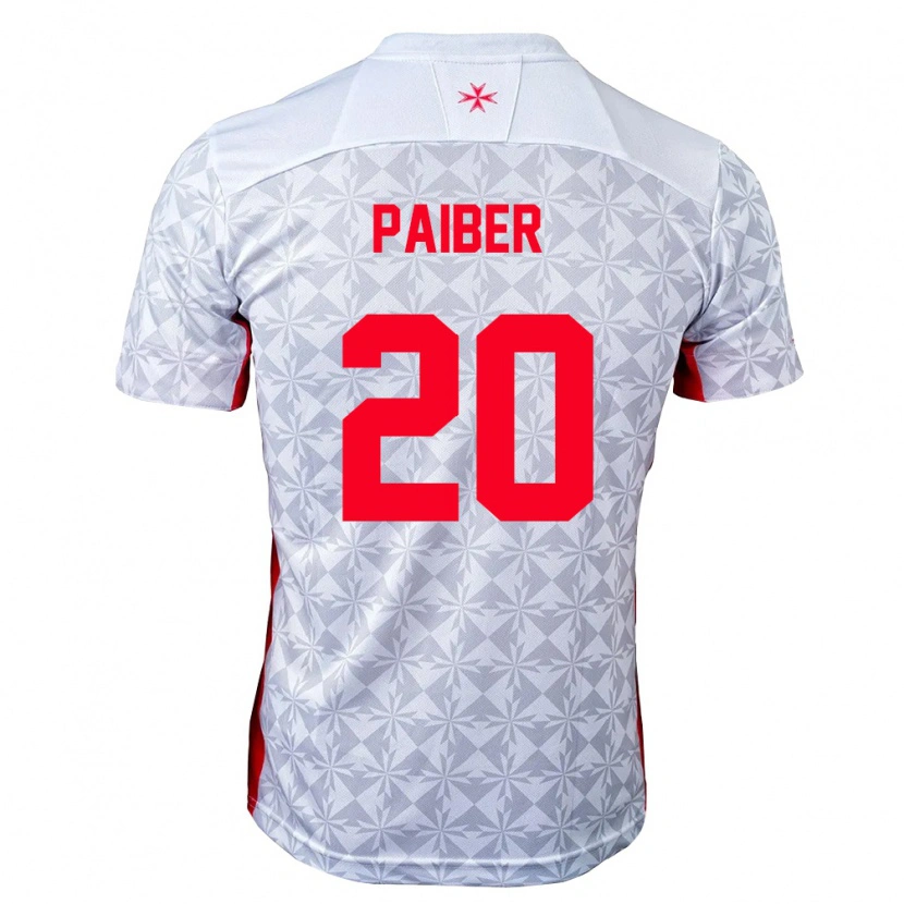Danxen Mujer Camiseta Malta Brandon Paiber #20 Gris Blanco Rojo 2ª Equipación 26-28 La Camisa México