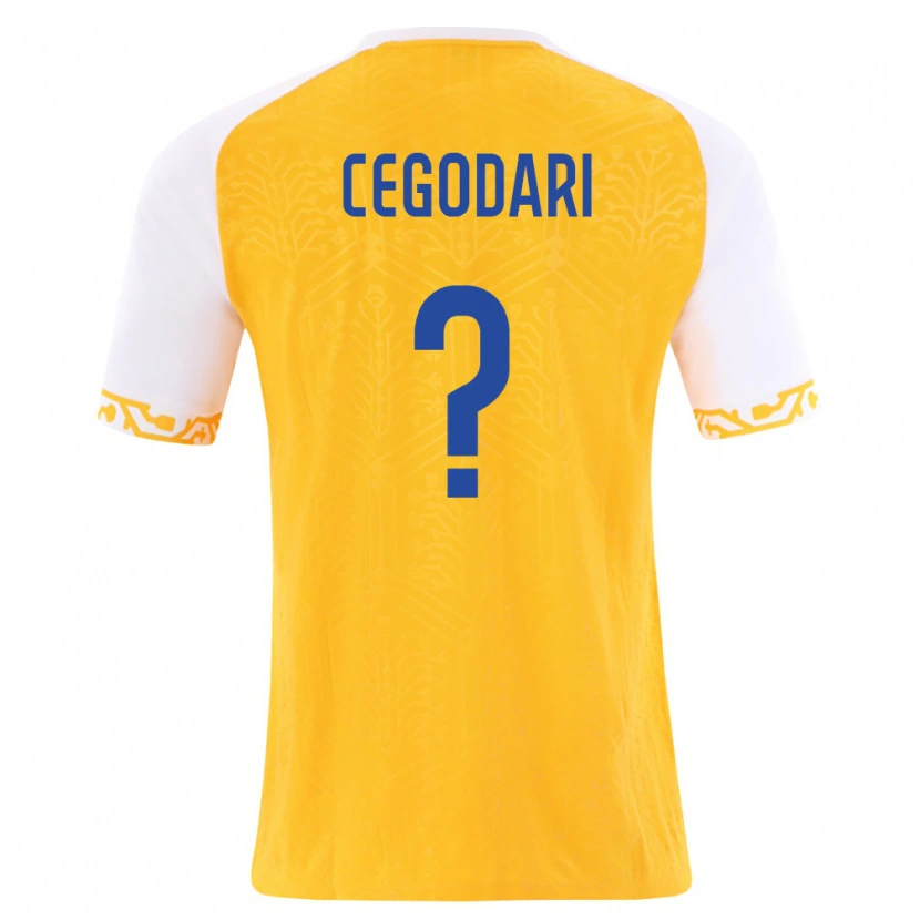 Danxen Mujer Camiseta Moldavia Gheorghe Cegodari #0 Amarillo Blanco 2ª Equipación 26-28 La Camisa México