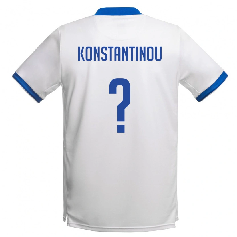 Danxen Mujer Camiseta Chipre Charalampos Konstantinou #0 Blanco Azul Real 2ª Equipación 26-28 La Camisa México