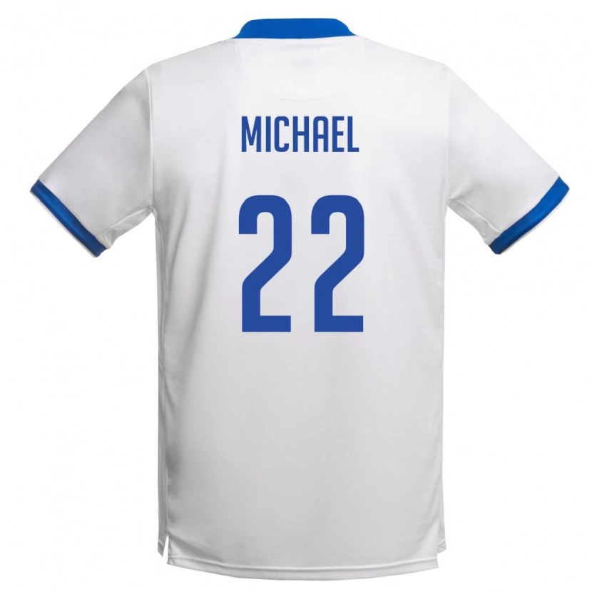 Danxen Mujer Camiseta Chipre Neofytos Michail #22 Blanco Azul Real 2ª Equipación 26-28 La Camisa México