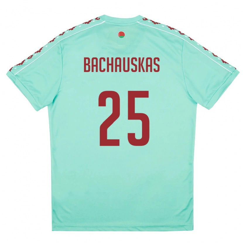 Danxen Mujer Camiseta Bielorrusia Ivan Bachauskas #25 Verde Claro Borgoña 2ª Equipación 26-28 La Camisa México