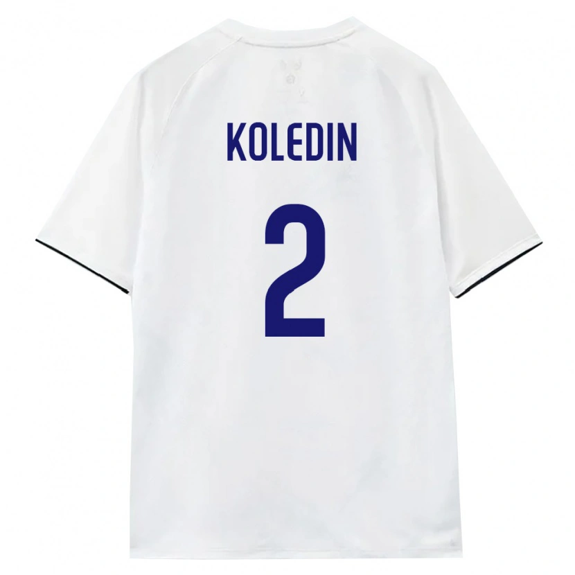 Danxen Mujer Camiseta Rusia Yuriy Koledin #2 Blanco Marrón Negro 2ª Equipación 26-28 La Camisa México