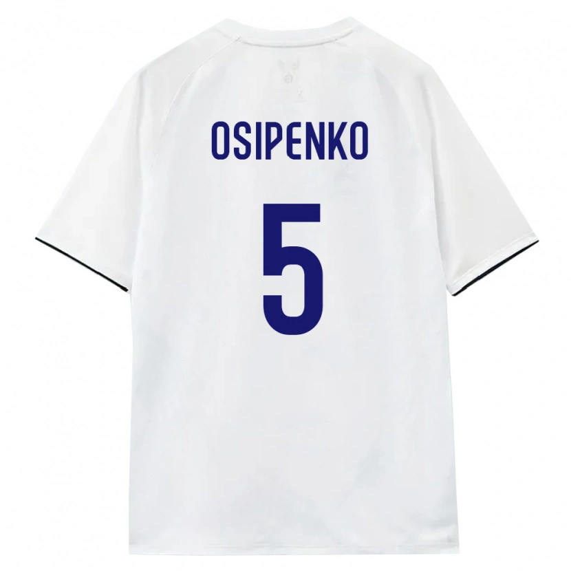 Danxen Mujer Camiseta Rusia Maksim Osipenko #5 Blanco Marrón Negro 2ª Equipación 26-28 La Camisa México