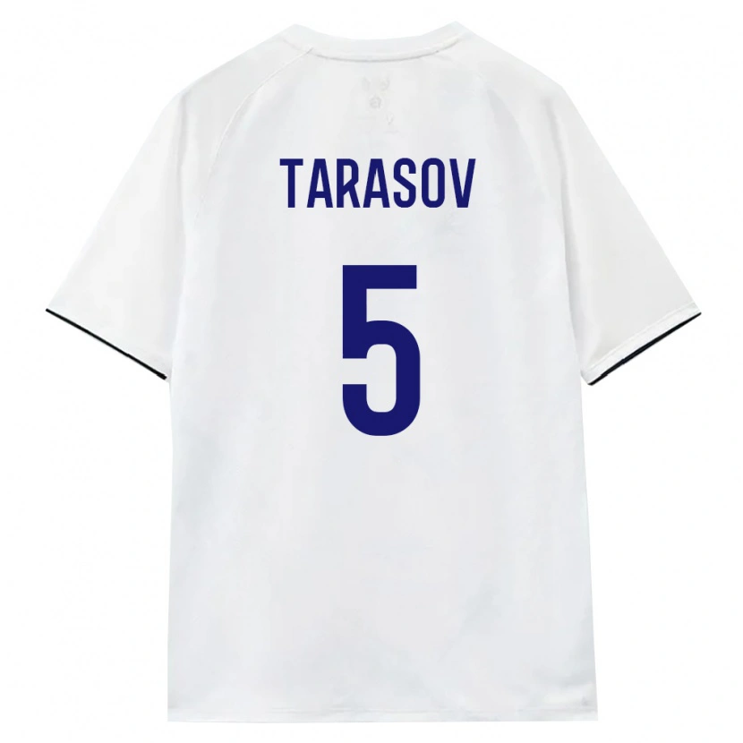 Danxen Mujer Camiseta Rusia Aleksandr Tarasov #5 Blanco Marrón Negro 2ª Equipación 26-28 La Camisa México