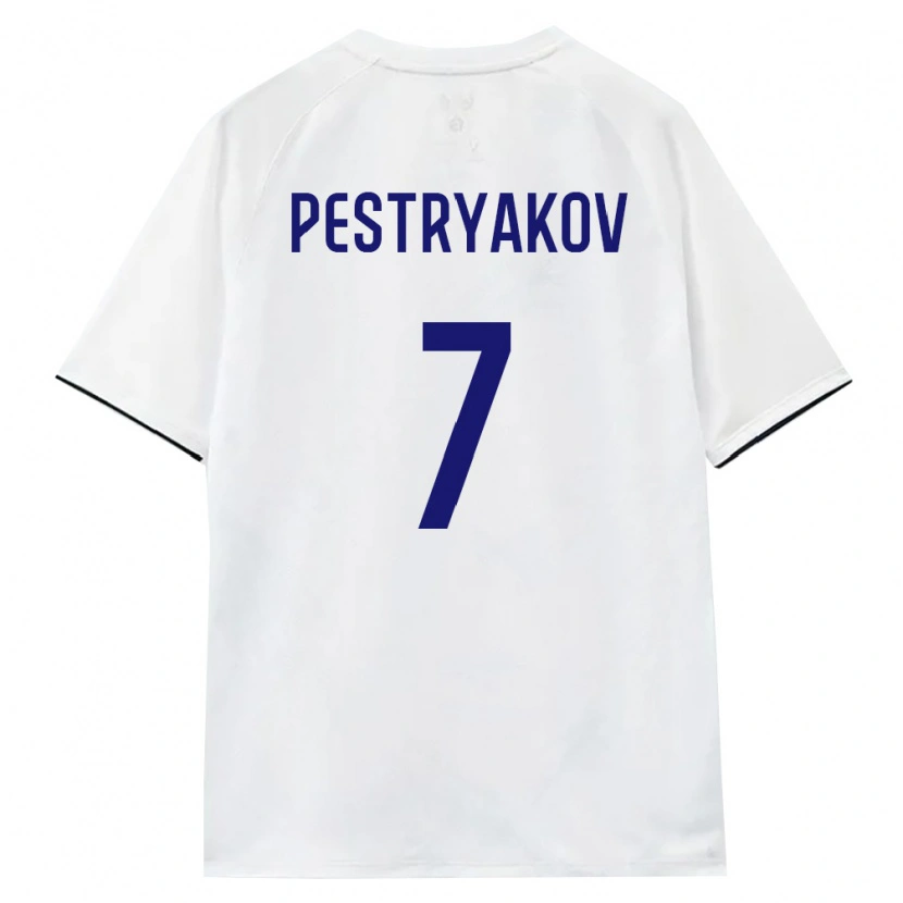 Danxen Mujer Camiseta Rusia Dmitriy Pestryakov #7 Blanco Marrón Negro 2ª Equipación 26-28 La Camisa México